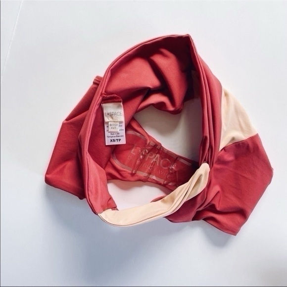 L*Space Women’s Color Block Nancy Lee Bitsy Bikini Bottom Brick Champagne - Picture 10 of 11